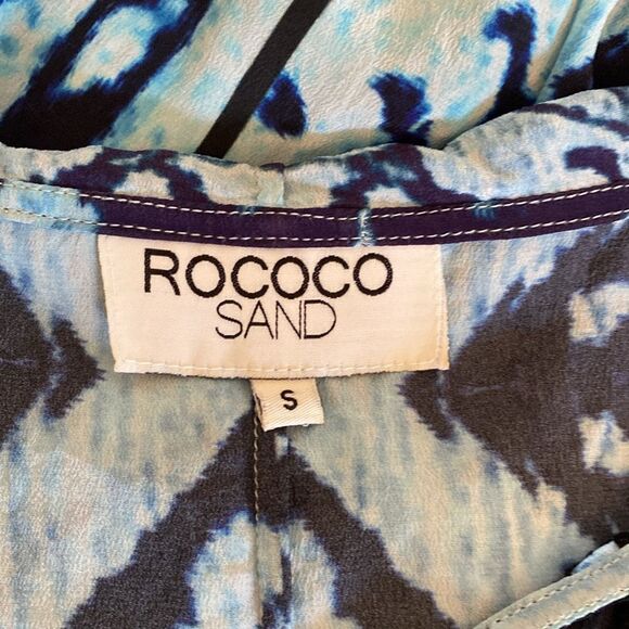 Blue Rococo Sand Blue Embellished Hooded Kaftan Size Small - Picture 11 of 15